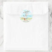 水の色ヤギ農場ありがとう ラウンドシール (バッグ)