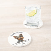 水の色ヤッピーヨークシャーテリア母の日 コースター (側面)