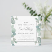 水の色ユーカリのライブストリーミ結婚ング 招待状 (スタンド正面)