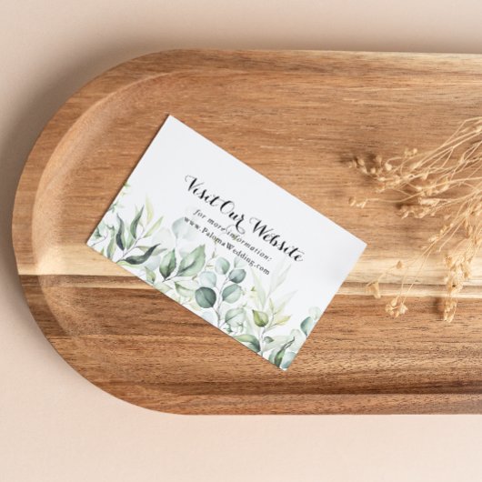 水の色ユーカリの緑結婚のウェブサイト エンクロージャーカード