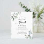 水の色ユーカリプトゥスブライダルシャワー招待 (スタンド正面)