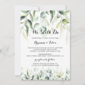 水の色ユーカリ我々はまだ誓いを更新する 招待状 (正面)