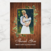 水の色ユーカリ緑の木ミニ ワインラベル (シングルラベル)