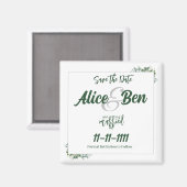 水の色ユーカリ縁どスの日付マグネットを保存 マグネット (正面/裏面)