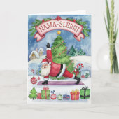 水の色ヨガおもしろいクリスマスカード シーズンカード (正面)