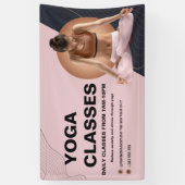 水の色ヨガスタジオメディエーションインストラクターヒーラー 横断幕 (縦)