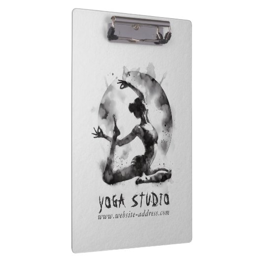 水の色ヨガ霊気一足王ピジョンポーズ クリップボード (右)