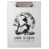 水の色ヨガ霊気一足王ピジョンポーズ クリップボード (正面)