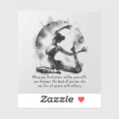 水の色ヨガ霊気一足王ピジョンポーズ シール (シート)