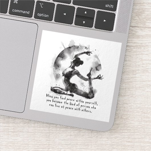 水の色ヨガ霊気一足王ピジョンポーズ シール (詳細)