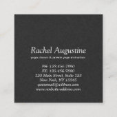 水の色ヨガ霊気一足王ピジョンポーズ スクエア名刺 (裏面)