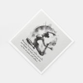 水の色ヨガ霊気一足王ピジョンポーズ スタンダードランチョンナプキン (角)