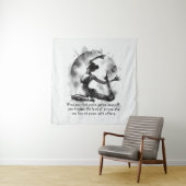 水の色ヨガ霊気一足王ピジョンポーズ タペストリー (インサイチュ)