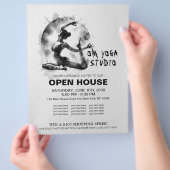 水の色ヨガ霊気一足王ピジョンポーズ チラシ (手)