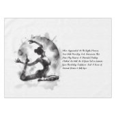 水の色ヨガ霊気一足王ピジョンポーズ テーブルクロス (正面(横))