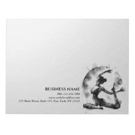 水の色ヨガ霊気一足王ピジョンポーズ ノートパッド