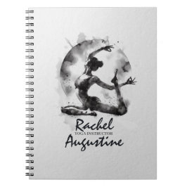 水の色ヨガ霊気一足王ピジョンポーズ ノートブック