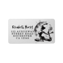 水の色ヨガ霊気一足王ピジョンポーズ ラベル