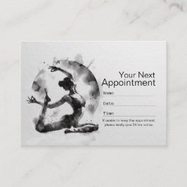 水の色ヨガ霊気一足王ピジョンポーズ 予約カード