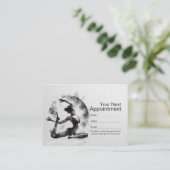 水の色ヨガ霊気一足王ピジョンポーズ 予約カード (スタンド正面)