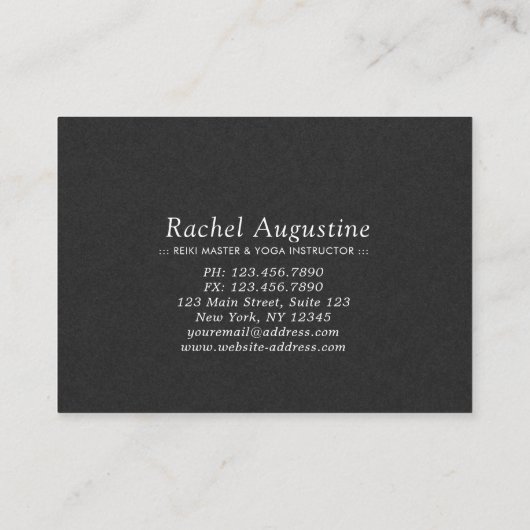 水の色ヨガ霊気一足王ピジョンポーズ 割引カード (裏面)