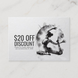 水の色ヨガ霊気一足王ピジョンポーズ 割引カード