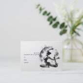 水の色ヨガ霊気一足王ピジョンポーズ 割引カード (スタンド正面)