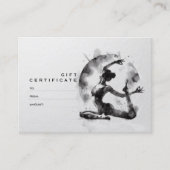 水の色ヨガ霊気一足王ピジョンポーズ 割引カード (正面)