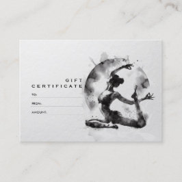 水の色ヨガ霊気一足王ピジョンポーズ 割引カード