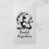 水の色ヨガ霊気一足王ピジョンポーズ 名刺 (正面)