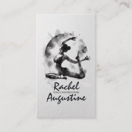 水の色ヨガ霊気一足王ピジョンポーズ 名刺