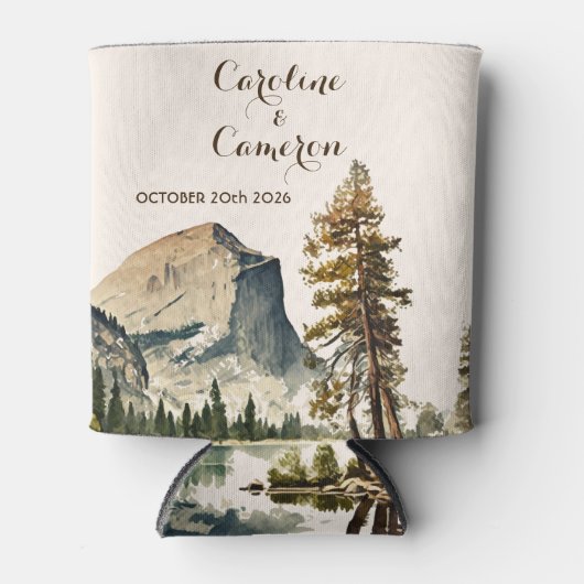 水の色ヨセミテ国立公園結婚のカリフォルニアUS 缶クーラー (正面)