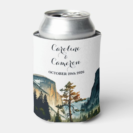 水の色ヨセミテ国立公園結婚のカリフォルニアUS 缶クーラー (缶正面)
