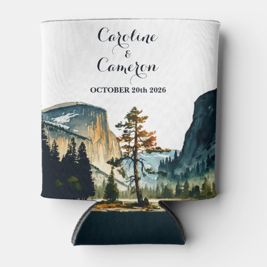 水の色ヨセミテ国立公園結婚のカリフォルニアUS 缶クーラー (正面)