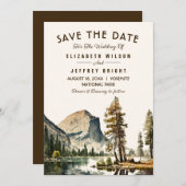 水の色ヨセミテ国結婚立公園のCA US I 招待状 (正面/裏面)