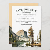 水の色ヨセミテ国結婚立公園のCA US I 招待状 (正面/裏面)