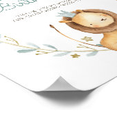 水の色ライオンプリンス最初の誕生日へようこそ ポスター (角)