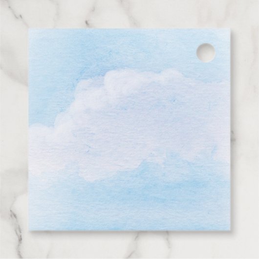 水の色ライトハウス結婚の感謝 フェイバータグ (裏面)