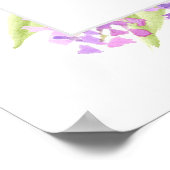 水の色ライラックエレガントなウェディングウェルカムサイン ポスター (角)