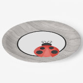 水の色ラディバグの木材パーティー ペーパープレート (アングル)