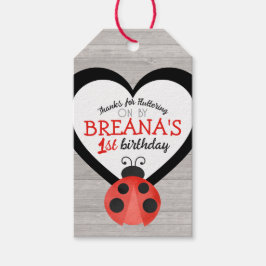 水の色ラディバグオンウッド誕生日の好意 ギフトタグ