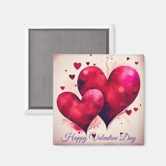 水の色ラブマグネット:愛を広げるこのバレンタインデー マグネット (正面/裏面)