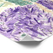 水の色ラベンダーフィールドウェルカム結婚ズポスター ポスター (角)