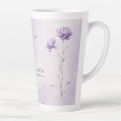 水の色ラベンダーメドウワイルドフラワー最高のマー カフェラテマグ (右)