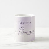 水の色ラベンダーメドウワイルドフラワー最高のマー コーヒーマグカップ (中央)