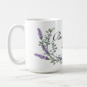 水の色ラベンダーユーカリ最高のマイバー コーヒーマグカップ (左)