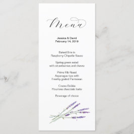 水の色ラベンダー結婚のメニュー メニュー