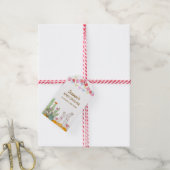 水の色ラマデザートカボスフィエスタベビーシャワー ギフトタグ (より糸付き)