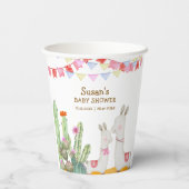 水の色ラマデザートカボスフィエスタベビーシャワー 紙コップ (裏面)