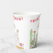 水の色ラマデザートカボスフィエスタベビーシャワー 紙コップ (右)